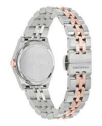 Ferragamo Womens Two Tone 28mm Bracelet Fashion Watch