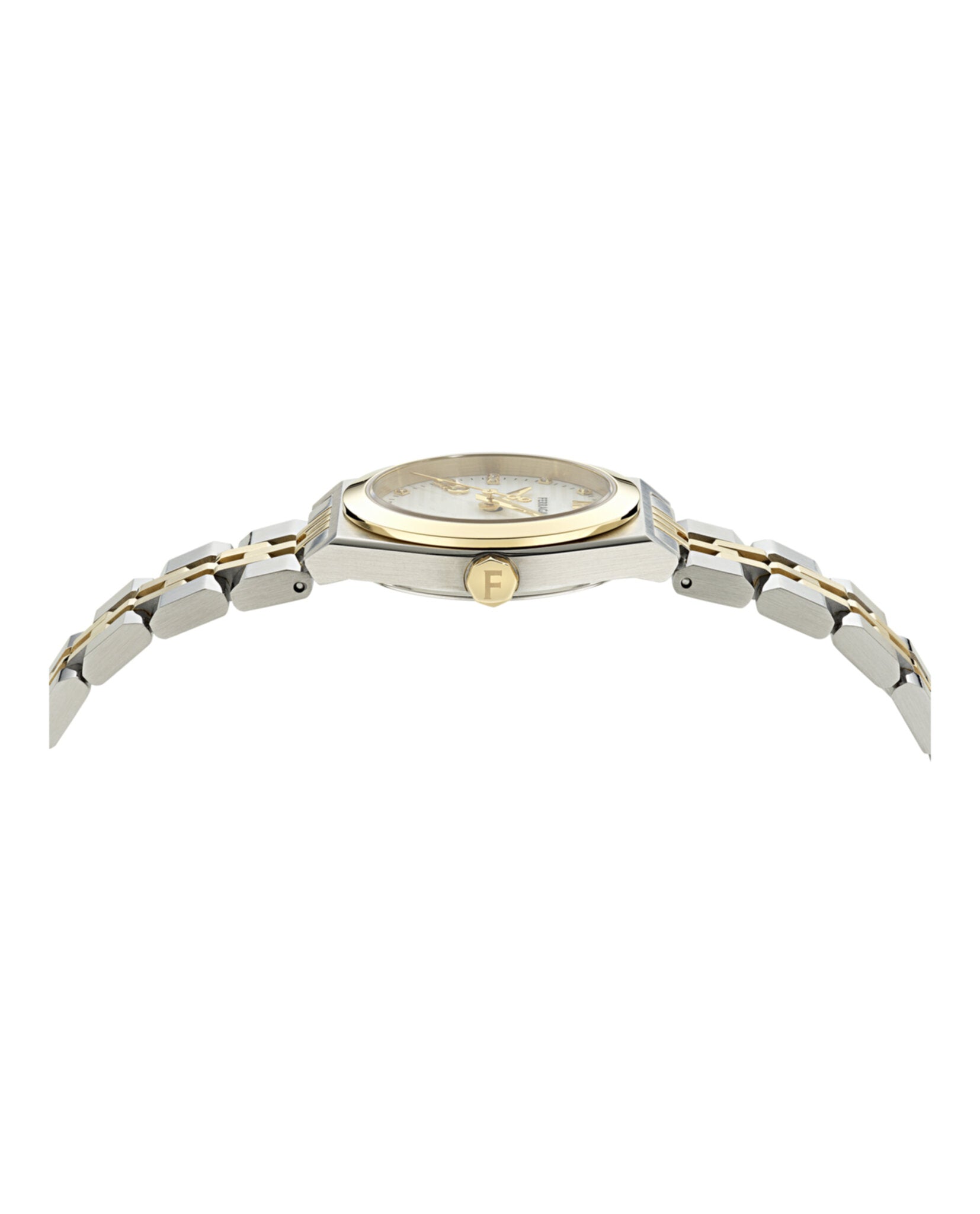 Ferragamo Womens Two Tone 28mm Bracelet Fashion Watch