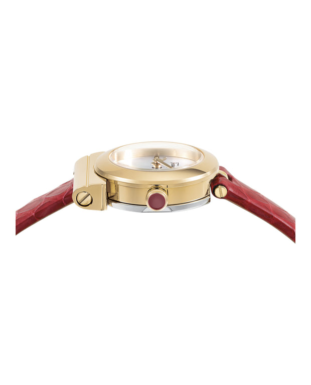 Ferragamo Womens Gancino IP Yellow Gold 23mm Strap Fashion Watch