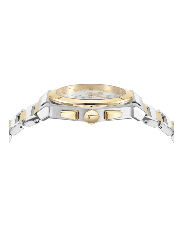 Ferragamo Womens Vega Two Tone 40mm Bracelet Fashion Watch
