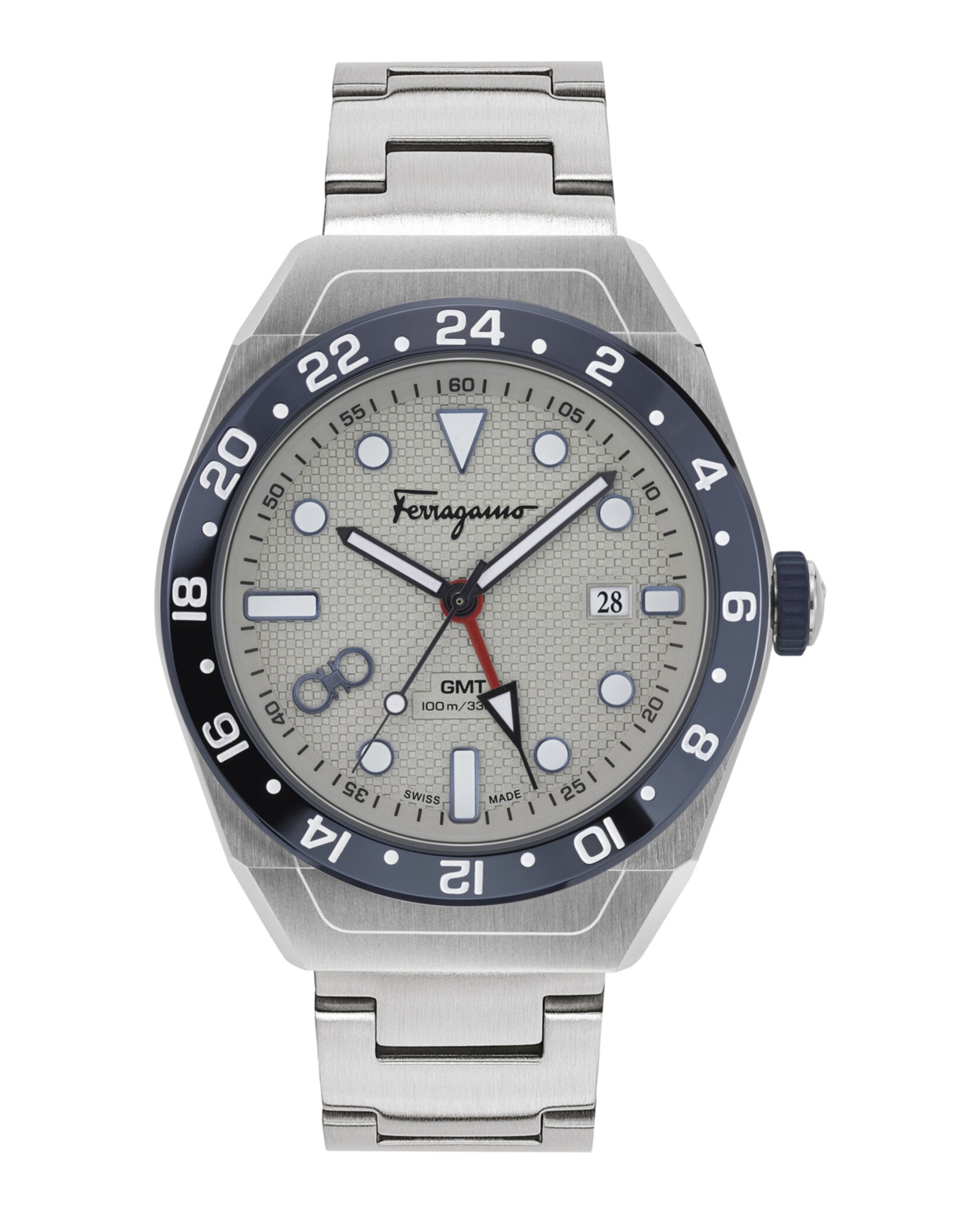 Ferragamo Ferragamo Mens  Stainless Steel 43mm Bracelet Fashion Watch