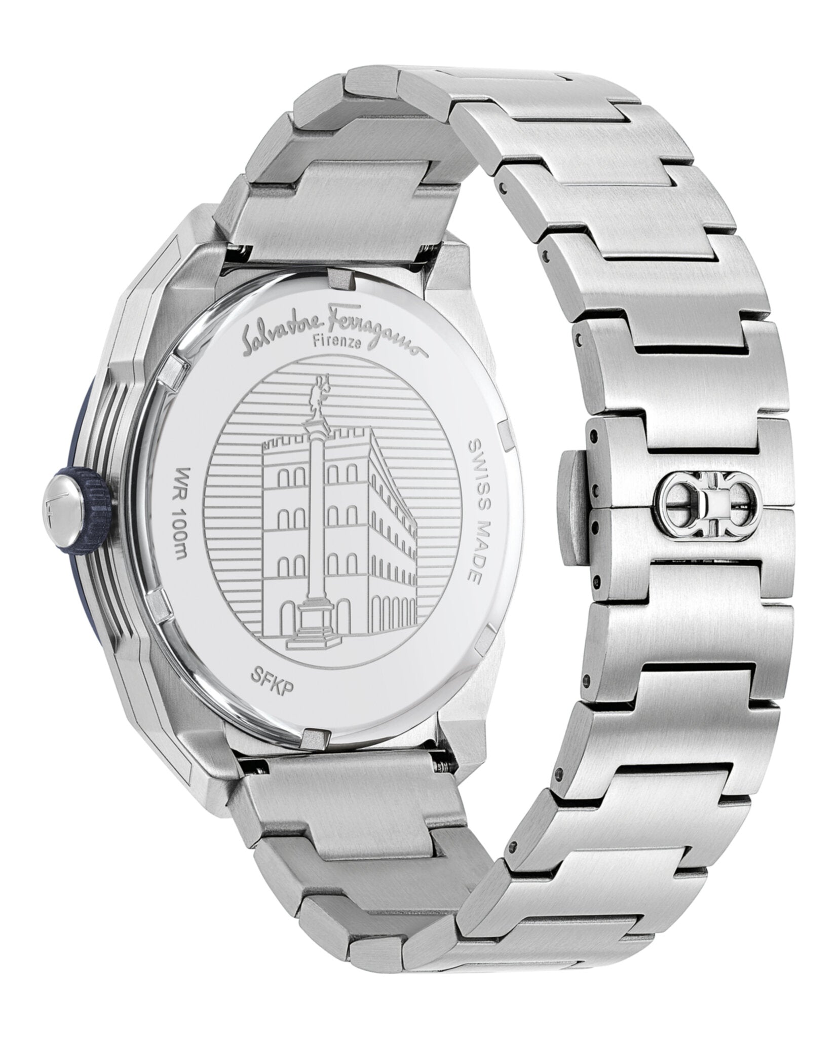 Ferragamo Ferragamo Mens  Stainless Steel 43mm Bracelet Fashion Watch