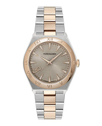 Ferragamo Ferragamo Mens  Two Tone 40mm Bracelet Fashion Watch