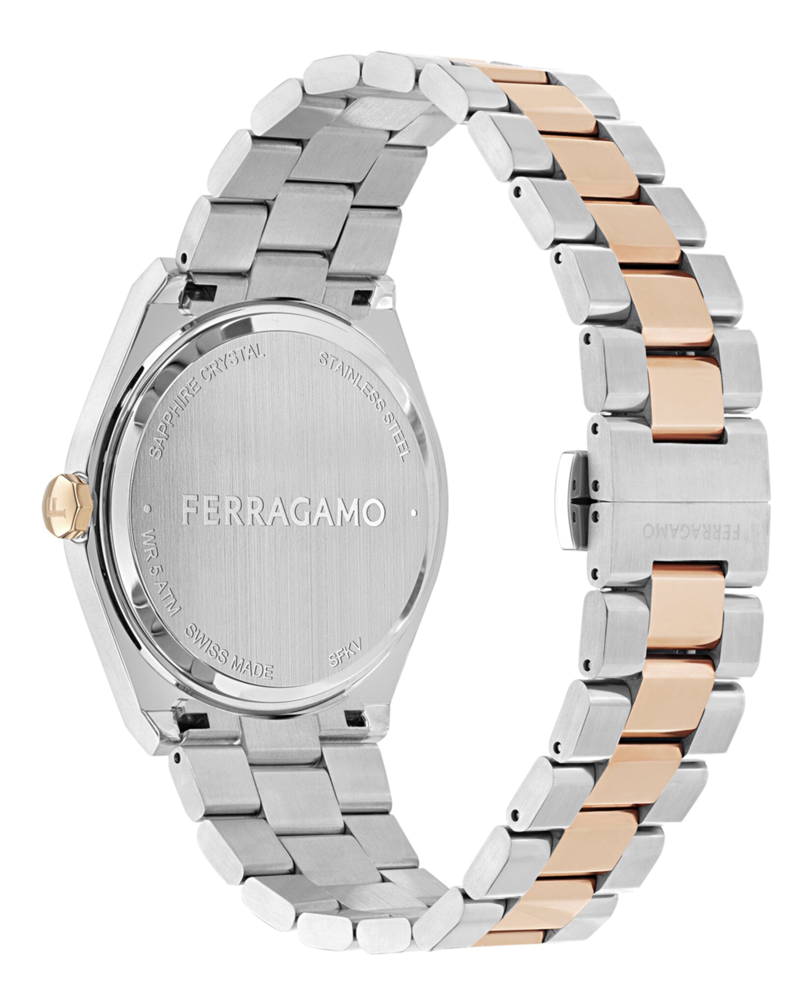 Ferragamo Ferragamo Mens  Two Tone 40mm Bracelet Fashion Watch