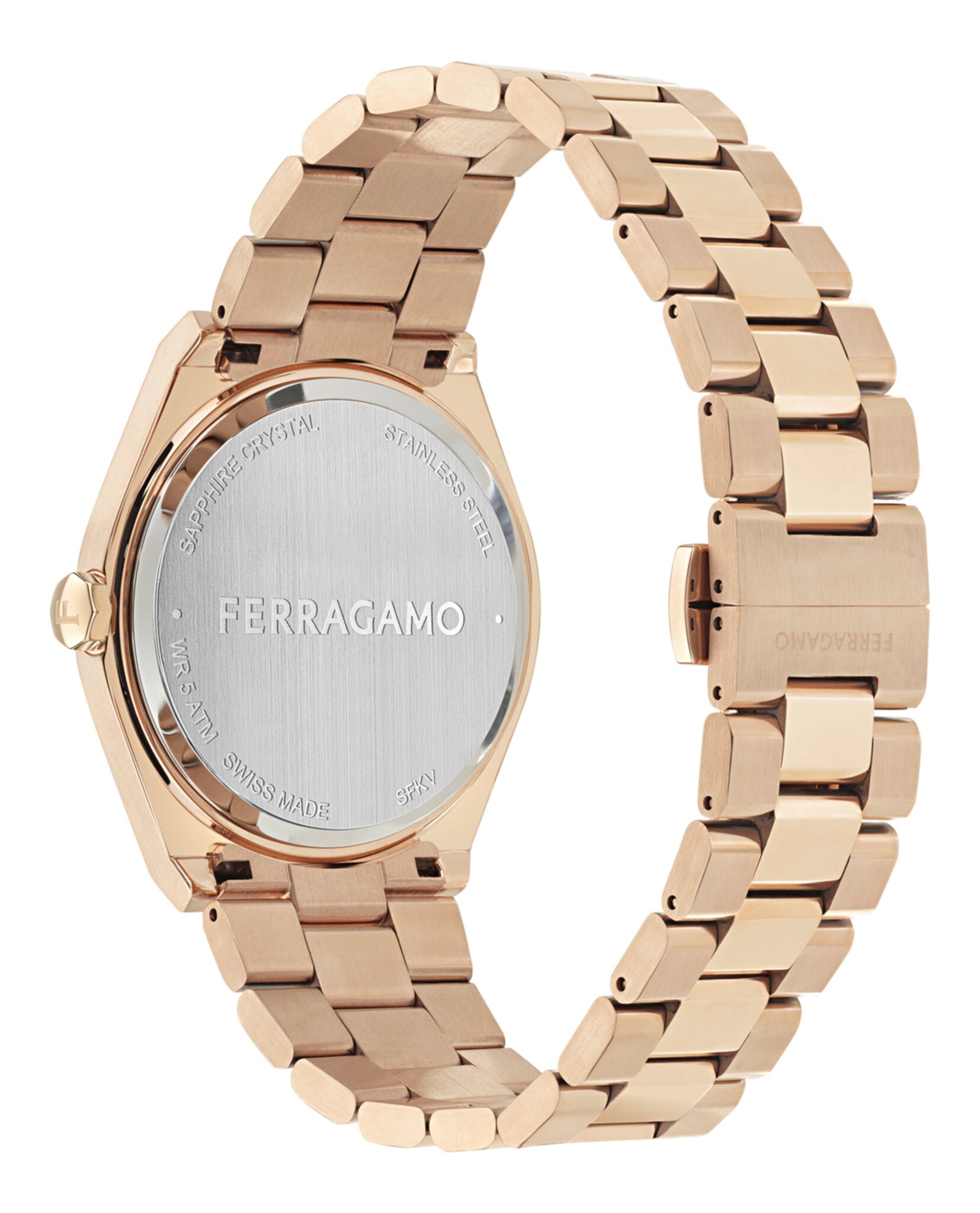 Ferragamo Ferragamo Mens  Rosegold 40mm Bracelet Fashion Watch