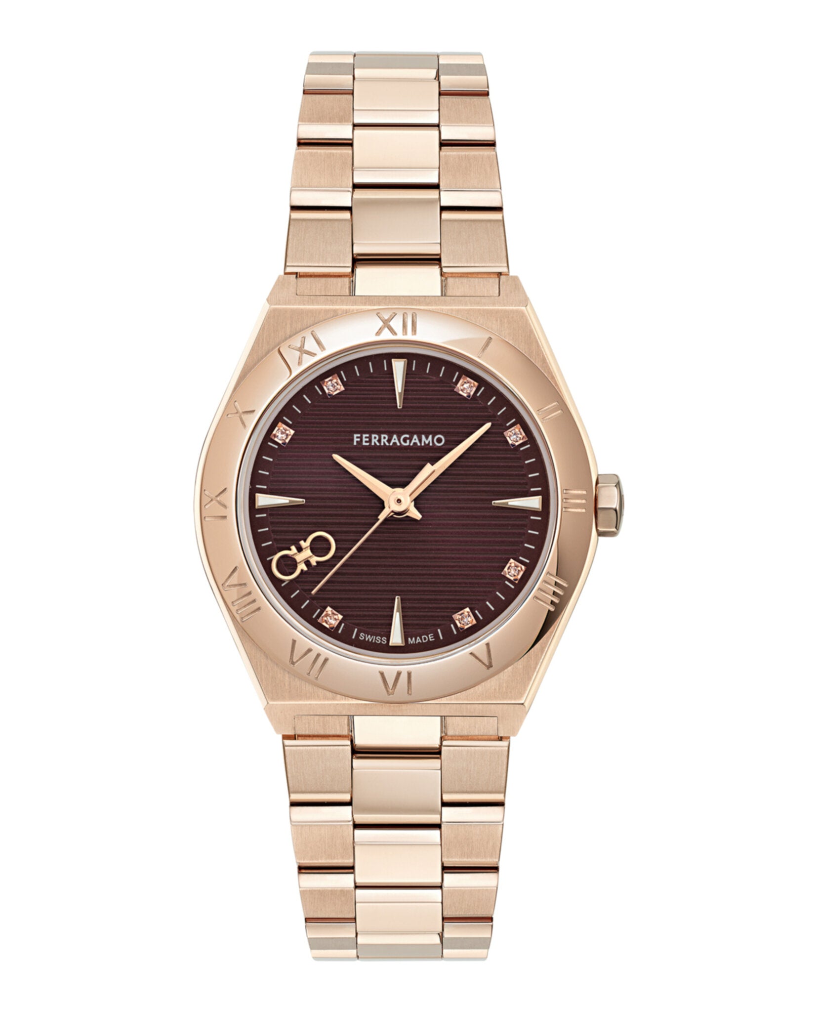 Ferragamo Ferragamo Womens  Rosegold 28mm Bracelet Fashion Watch