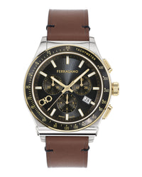 Ferragamo Ferragamo Mens  Stainless Steel 42mm Strap Fashion Watch