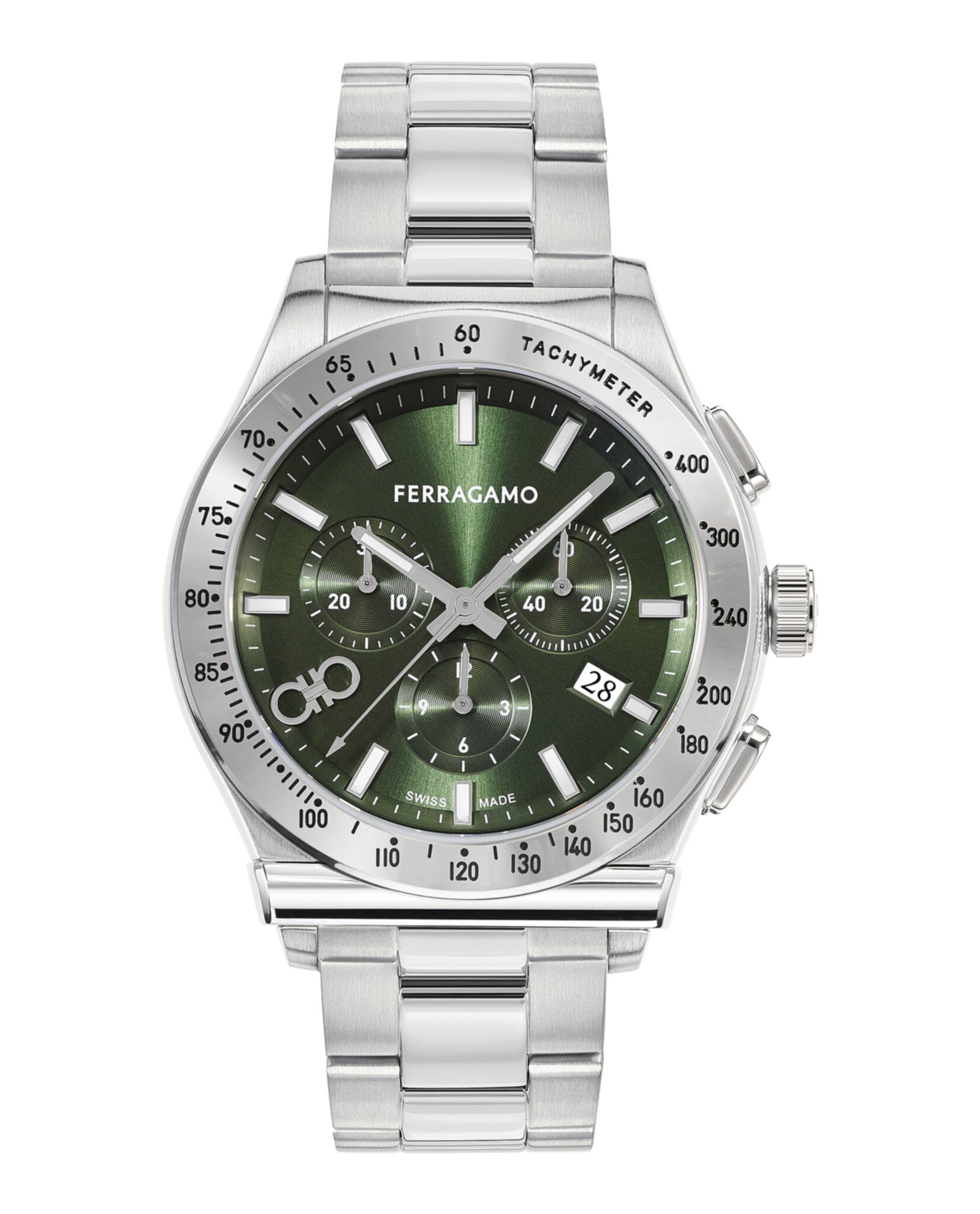 Ferragamo Ferragamo Mens  Stainless Steel 42mm Bracelet Fashion Watch