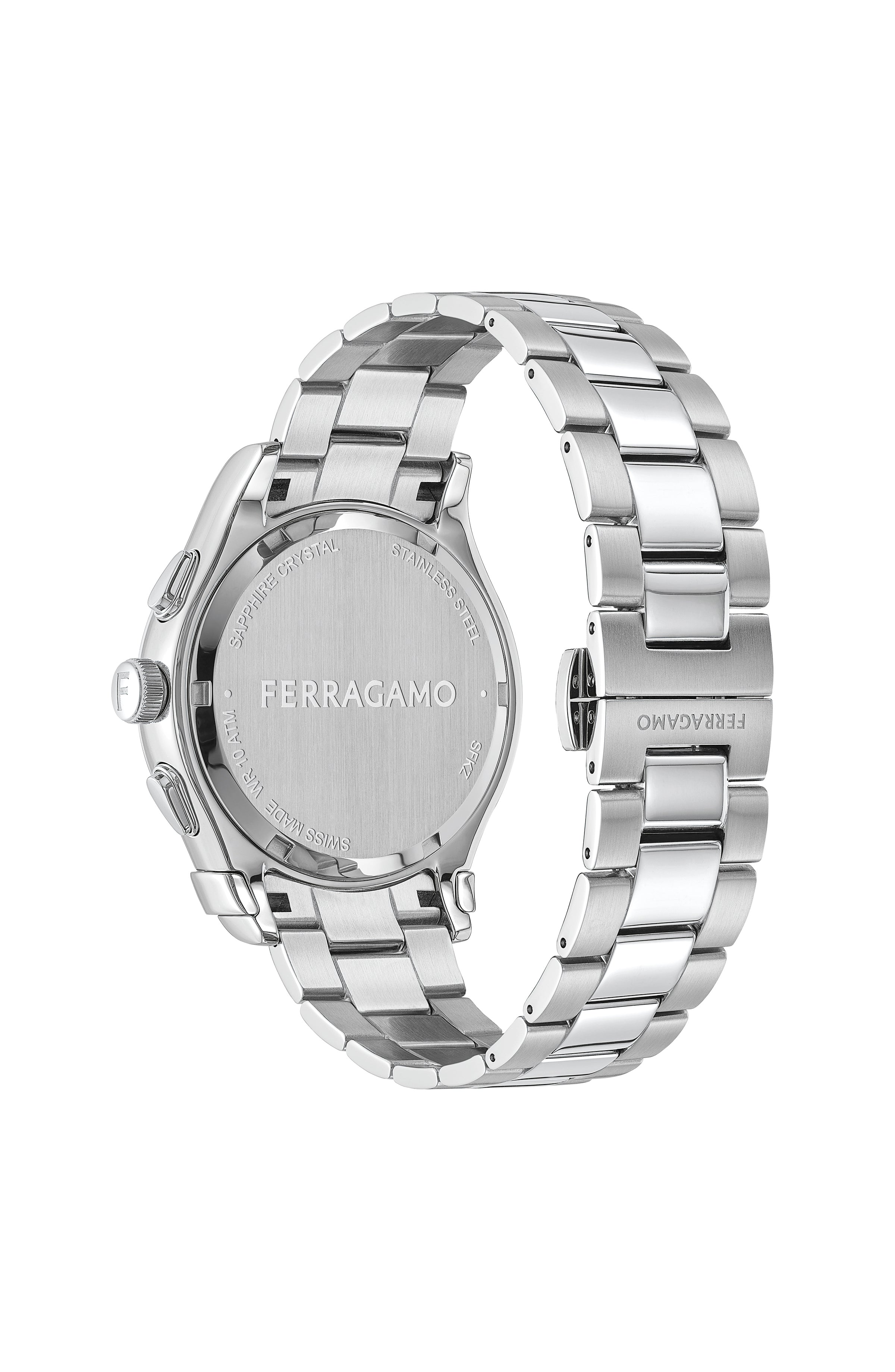 Ferragamo Ferragamo Mens  Stainless Steel 42mm Bracelet Fashion Watch