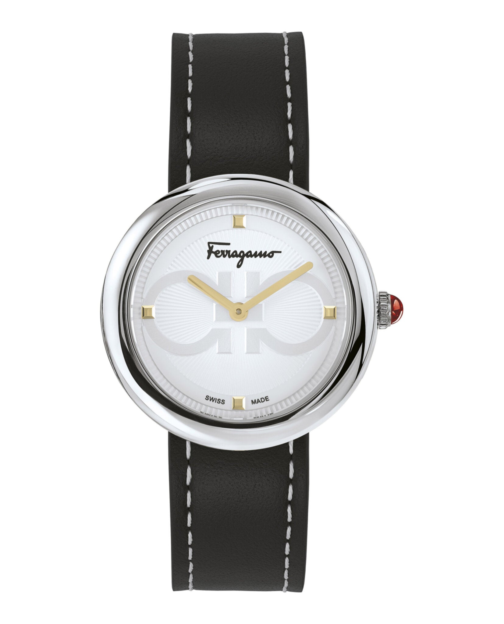 Ferragamo Womens Ferragamo Chic Stainless Steel 32mm Strap Fashion Watch Stainless Steel