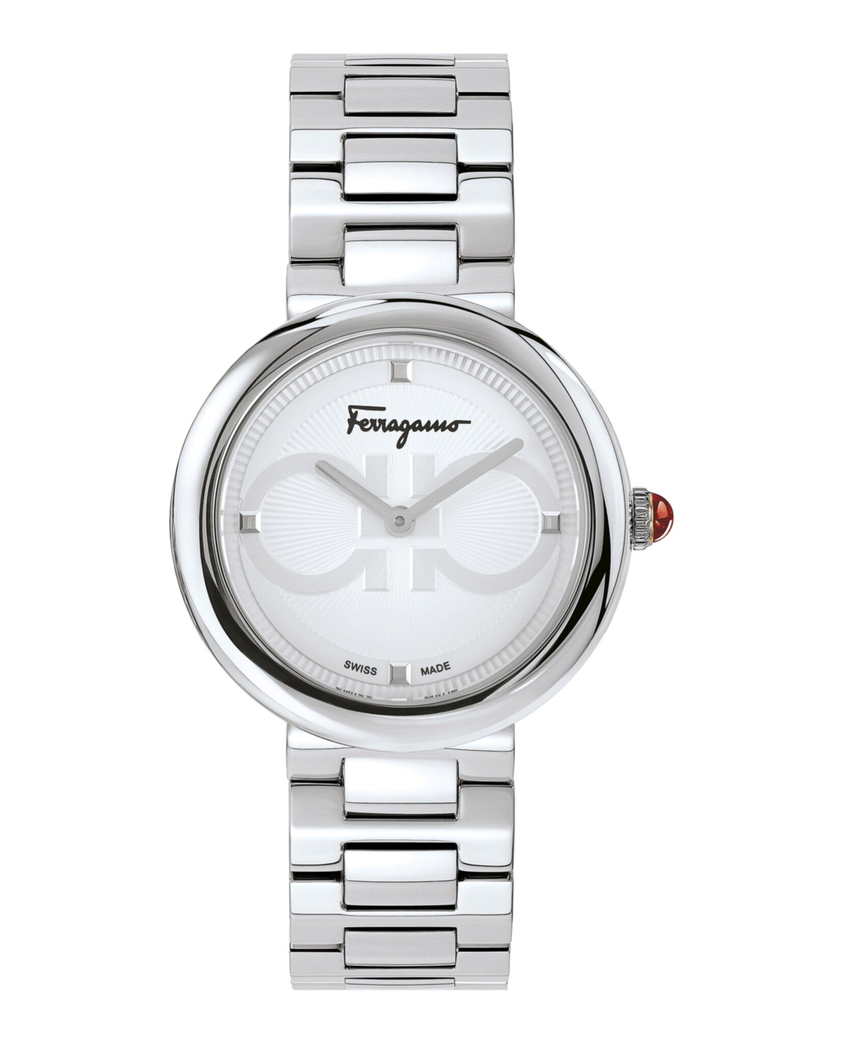 Ferragamo Womens Ferragamo Chic Stainless Steel 32mm Bracelet Fashion Watch