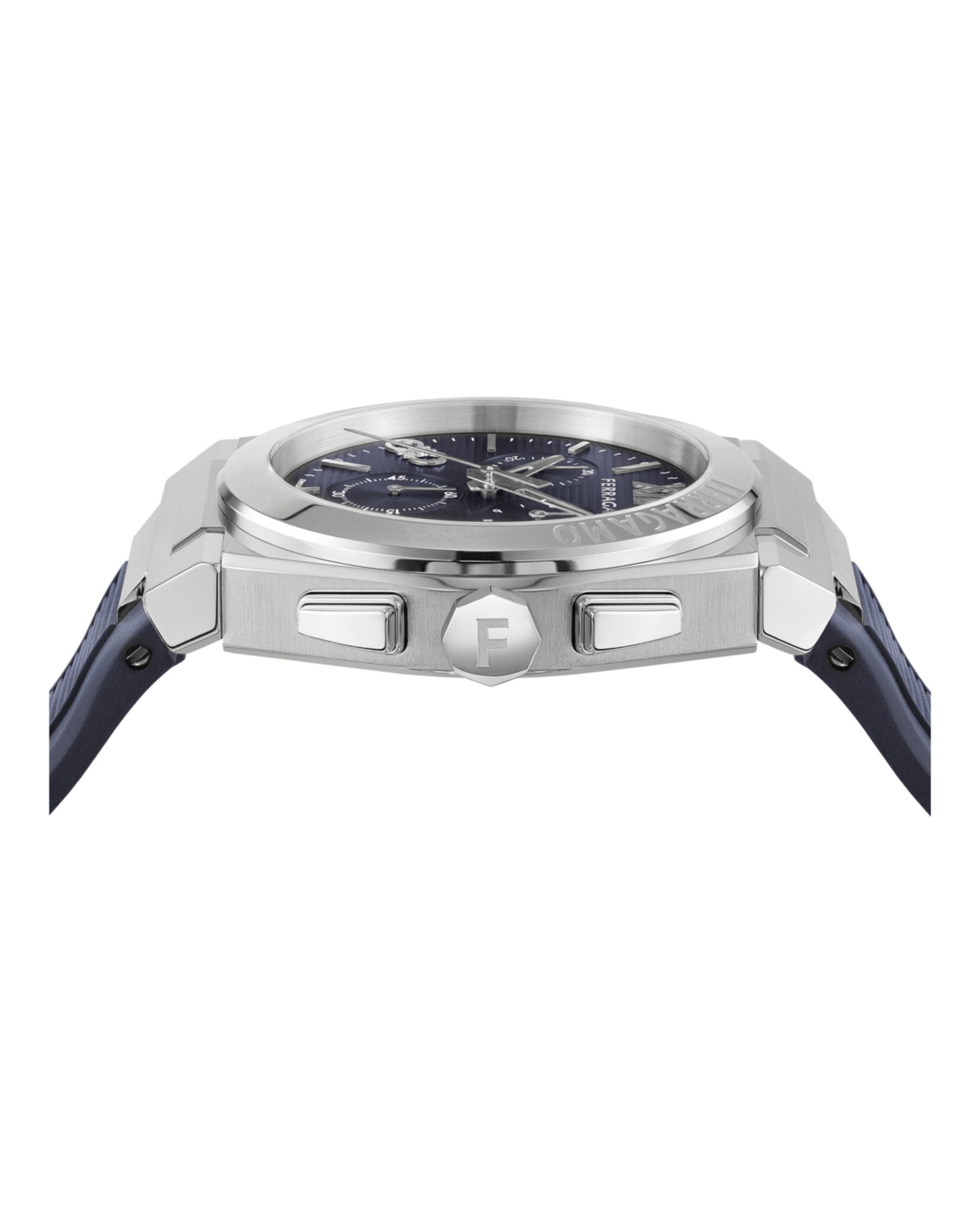 Ferragamo Mens Stainless Steel 42mm Strap Fashion Watch
