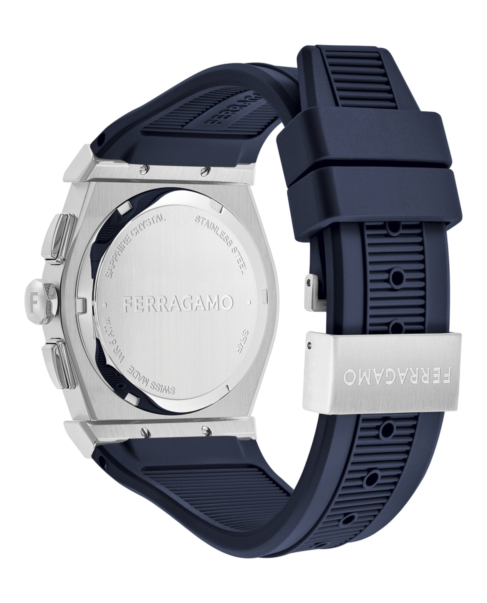 Ferragamo Mens Stainless Steel 42mm Strap Fashion Watch