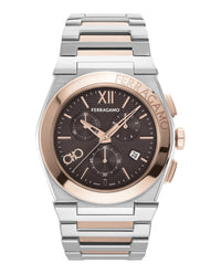 Ferragamo Ferragamo Mens  Two Tone 42mm Bracelet Fashion Watch