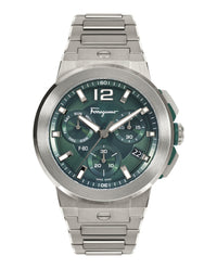Ferragamo Mens Titanium 44mm Bracelet Fashion Watch