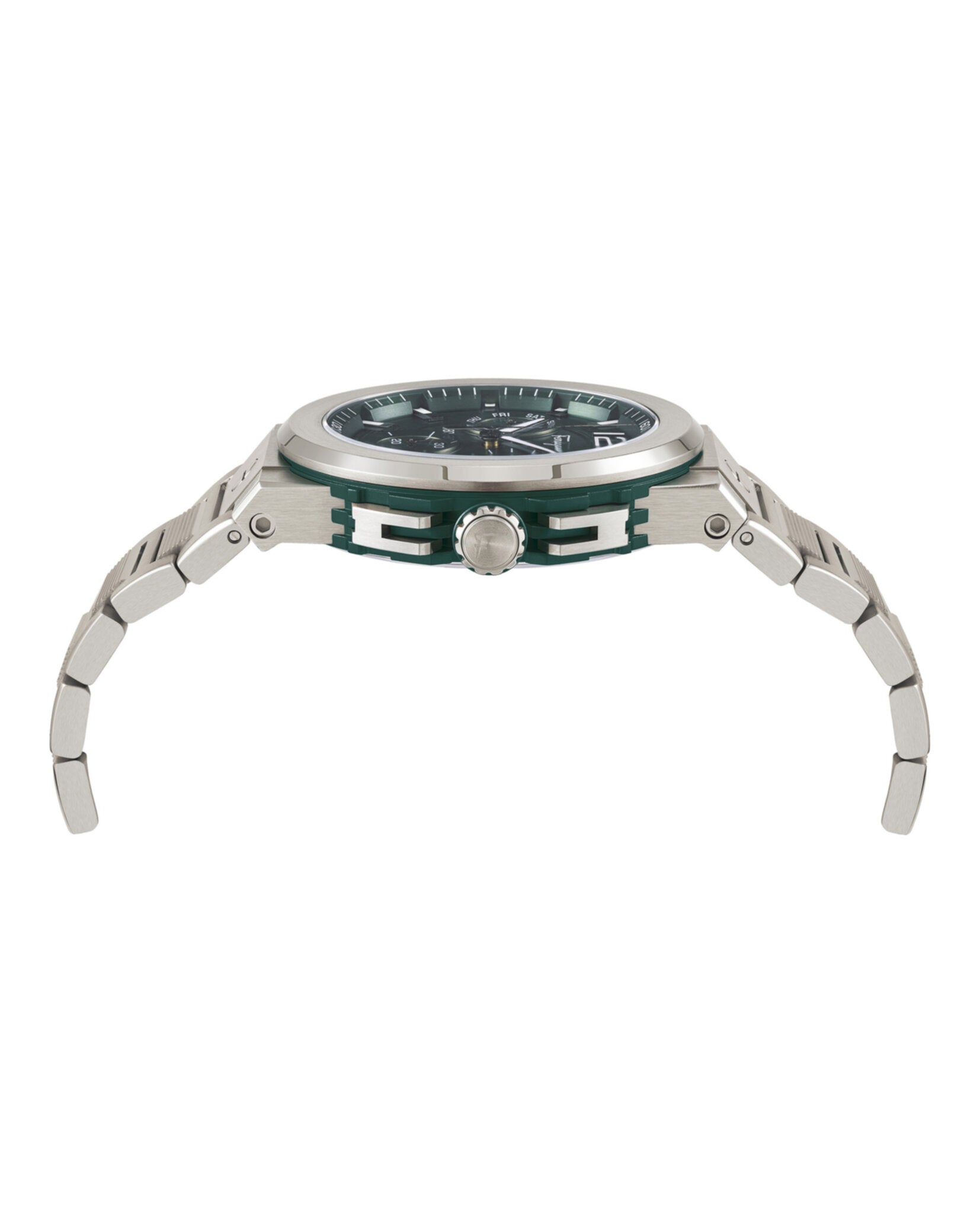 Ferragamo Mens Titanium 44mm Bracelet Fashion Watch