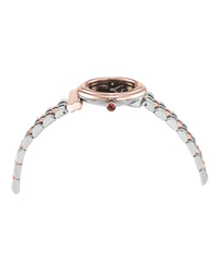 Ferragamo Womens Gancini Two Tone 28mm Bracelet Fashion Watch