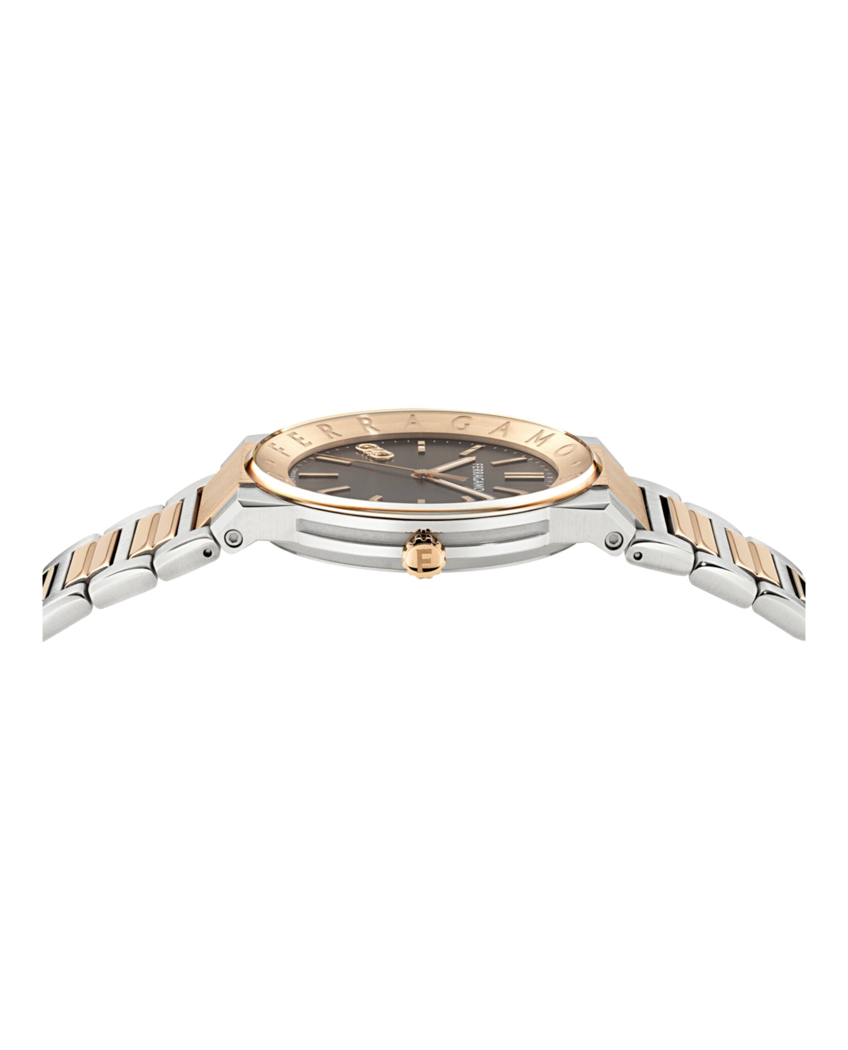 Ferragamo Ferragamo Mens  Two Tone 41mm Bracelet Fashion Watch