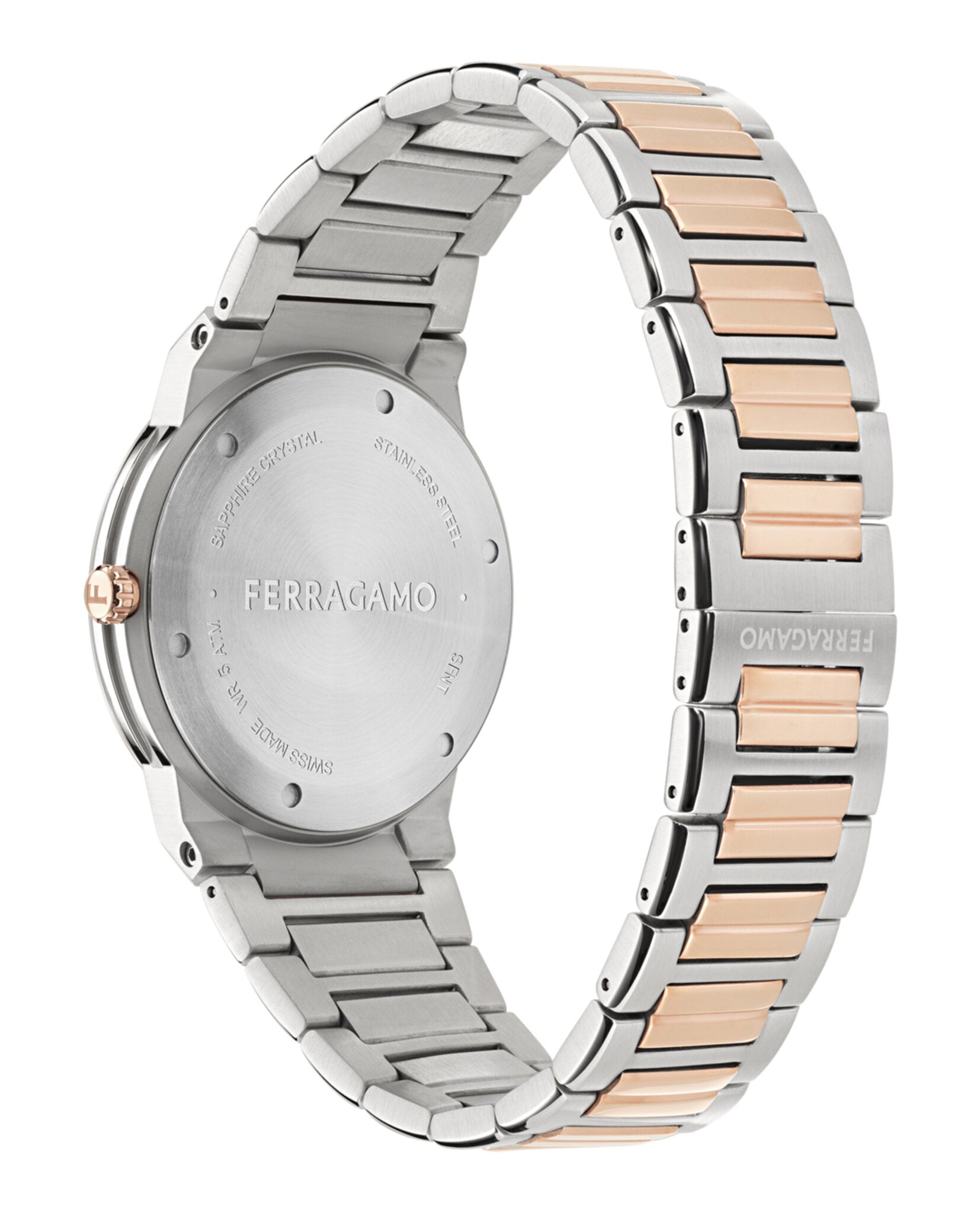 Ferragamo Ferragamo Mens  Two Tone 41mm Bracelet Fashion Watch