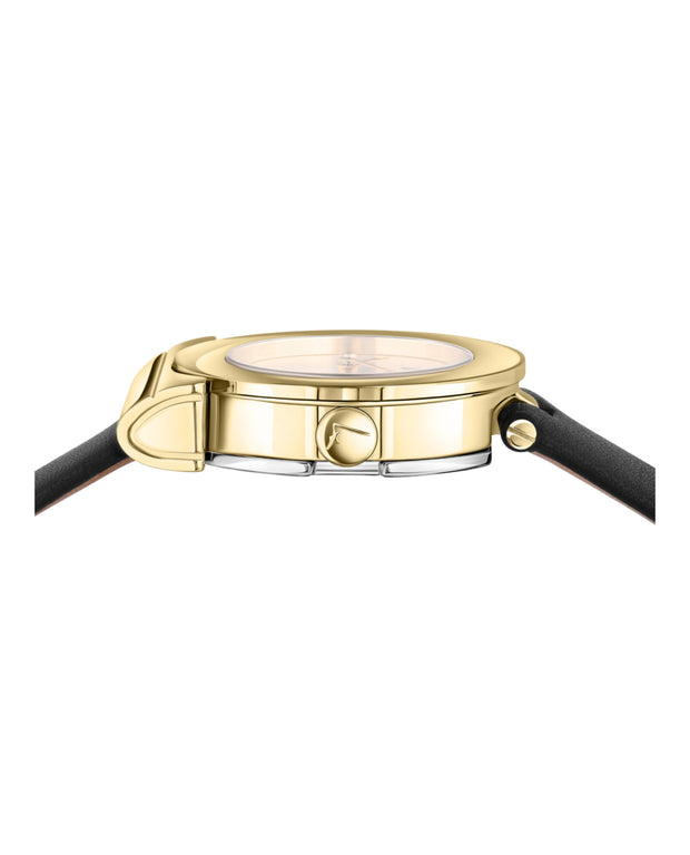 Ferragamo Womens Gancino Gold 27mm Strap Fashion Watch