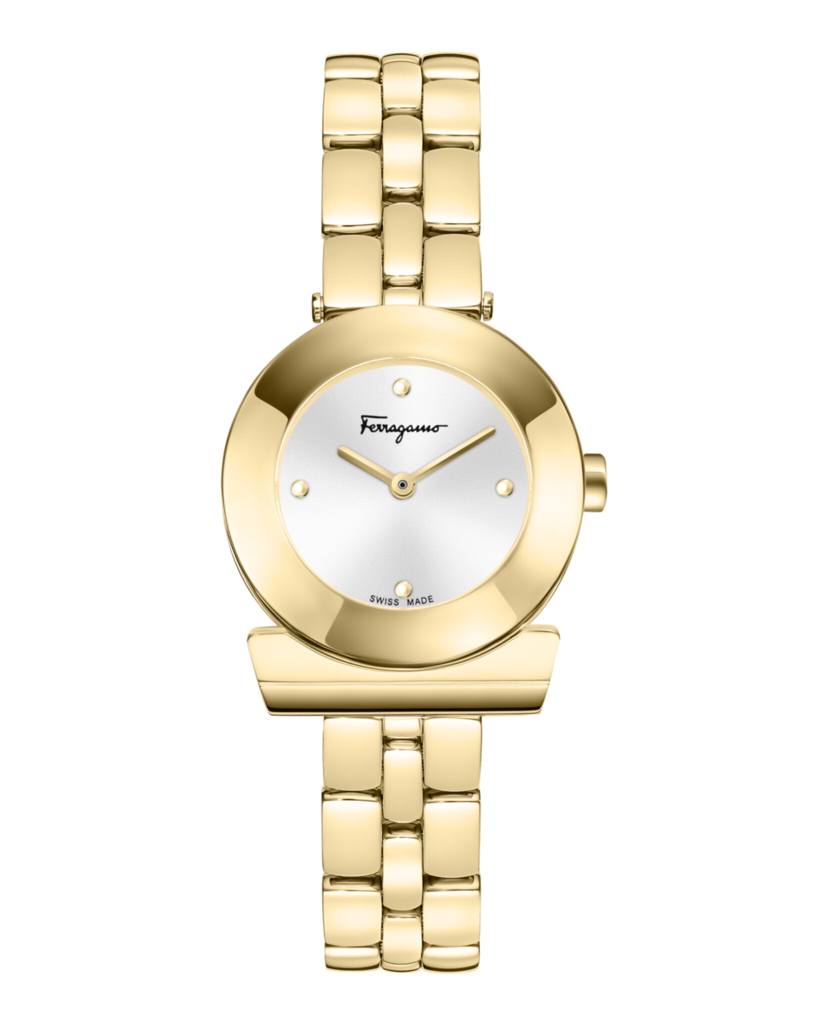 Ferragamo Womens Gold 27mm Bracelet Fashion Watch Gold