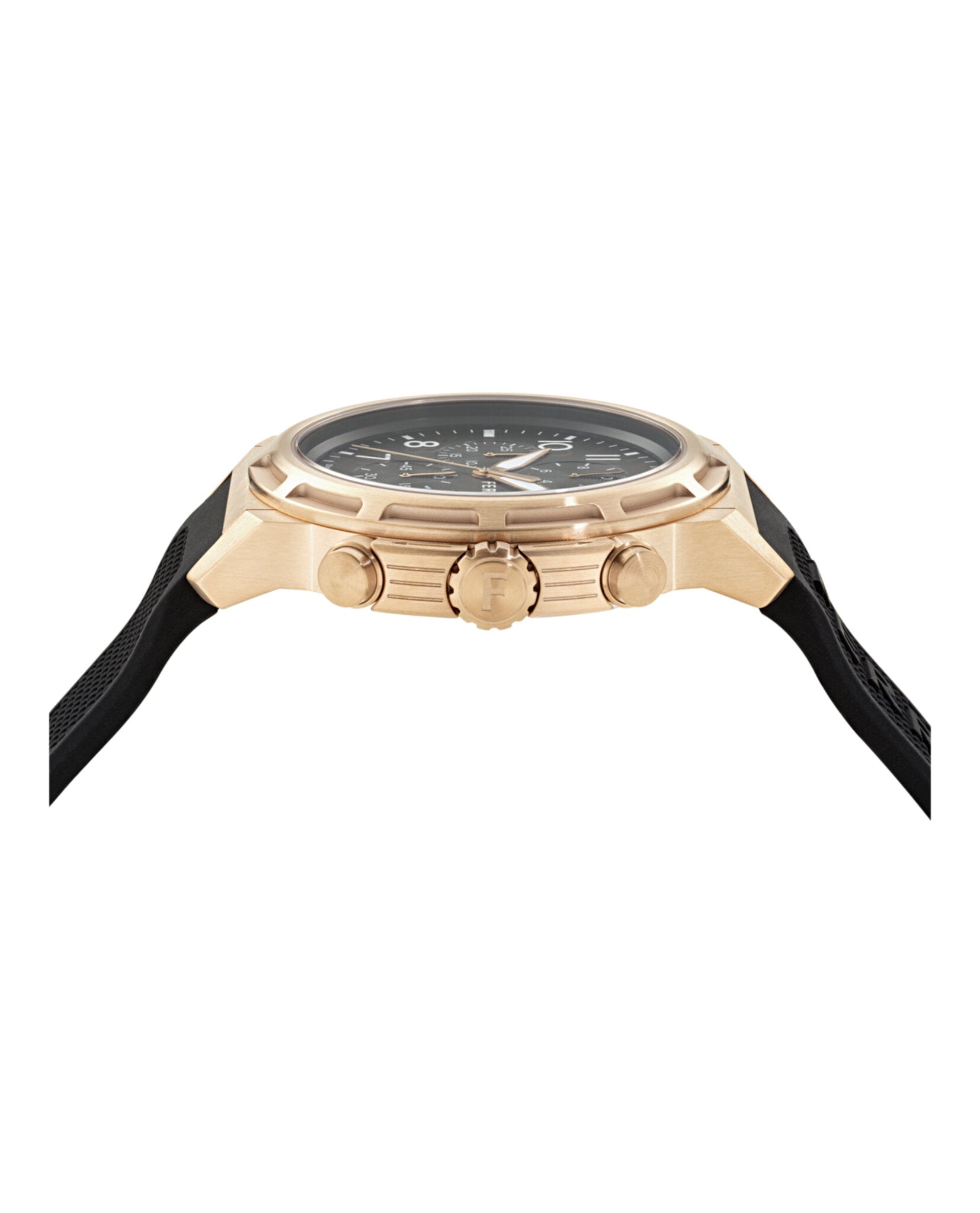 Ferragamo Mens Rosegold 44mm Strap Fashion Watch