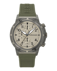 Ferragamo Mens Gun 44mm Strap Fashion Watch