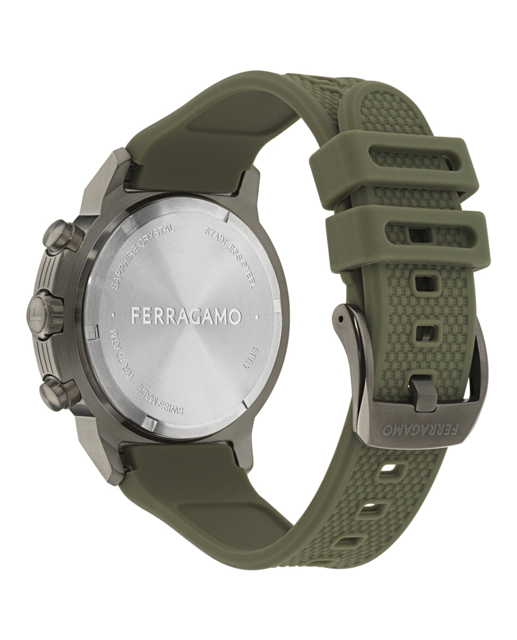 Ferragamo Mens Gun 44mm Strap Fashion Watch