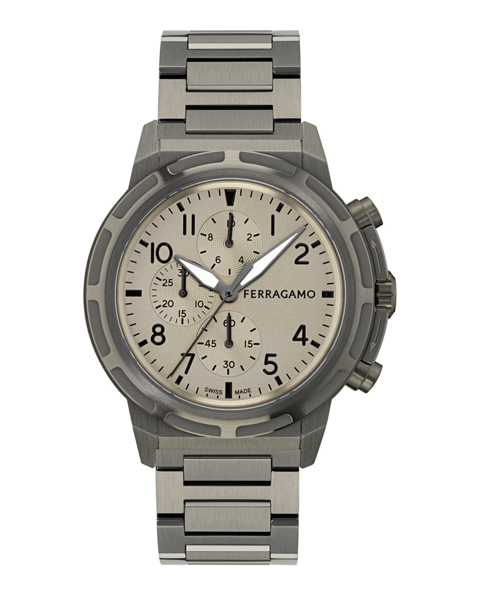 Ferragamo Ferragamo Mens  Gun 44mm Bracelet Fashion Watch