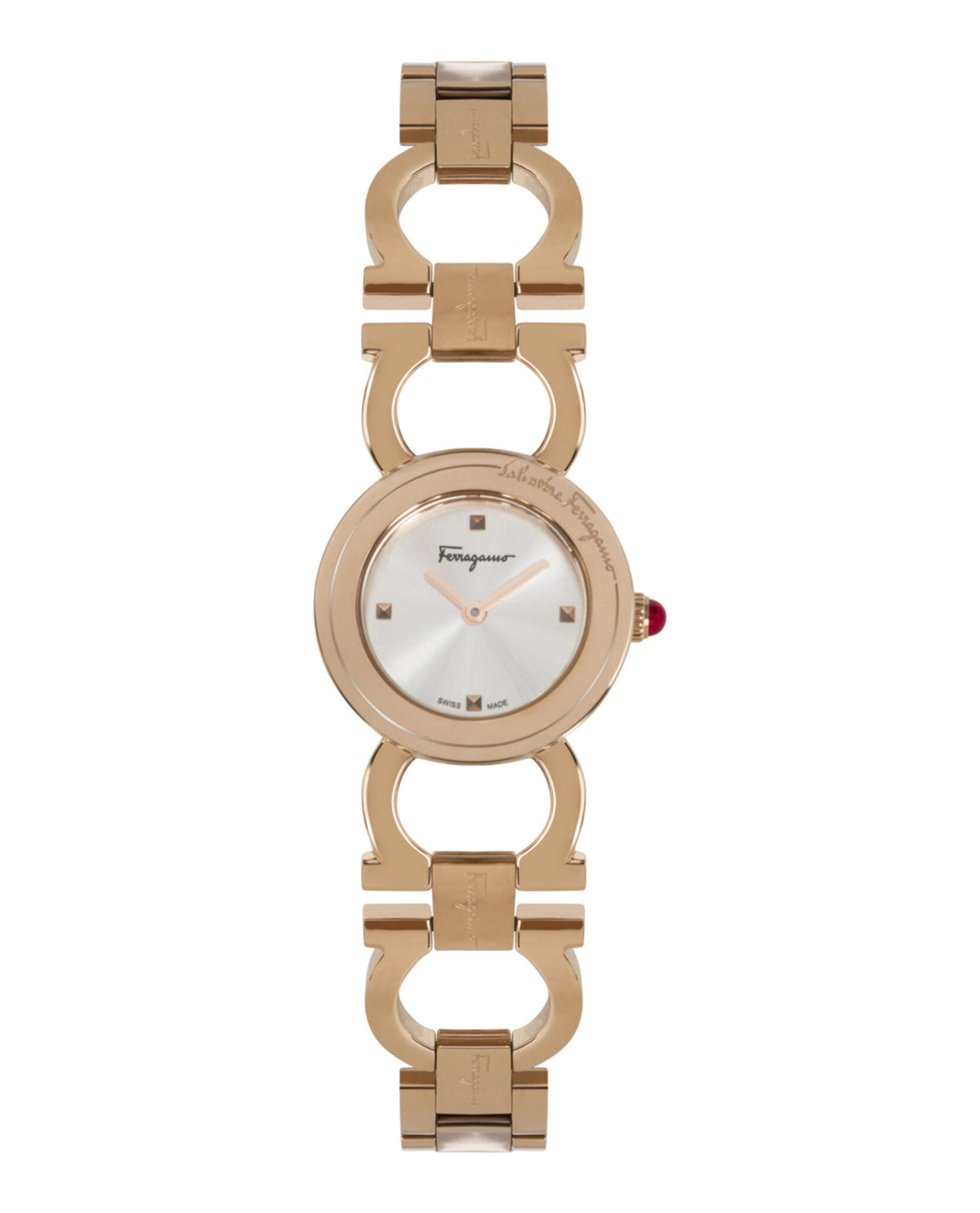 Ferragamo Womens Rose Gold 25mm Bracelet Fashion Watch