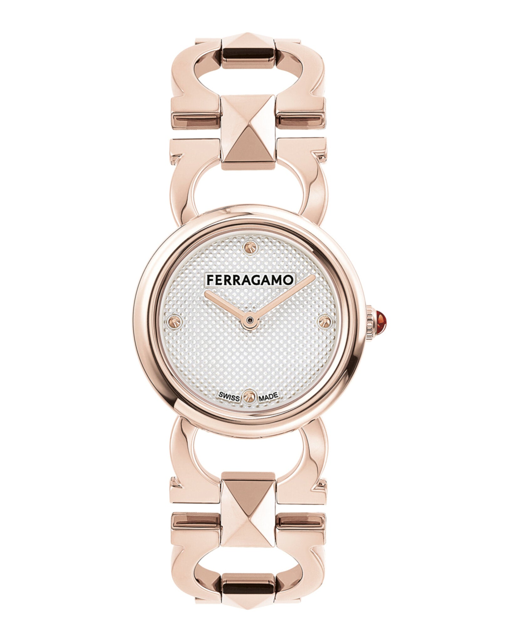 Ferragamo Womens Rose Gold 25mm Bracelet Fashion Watch