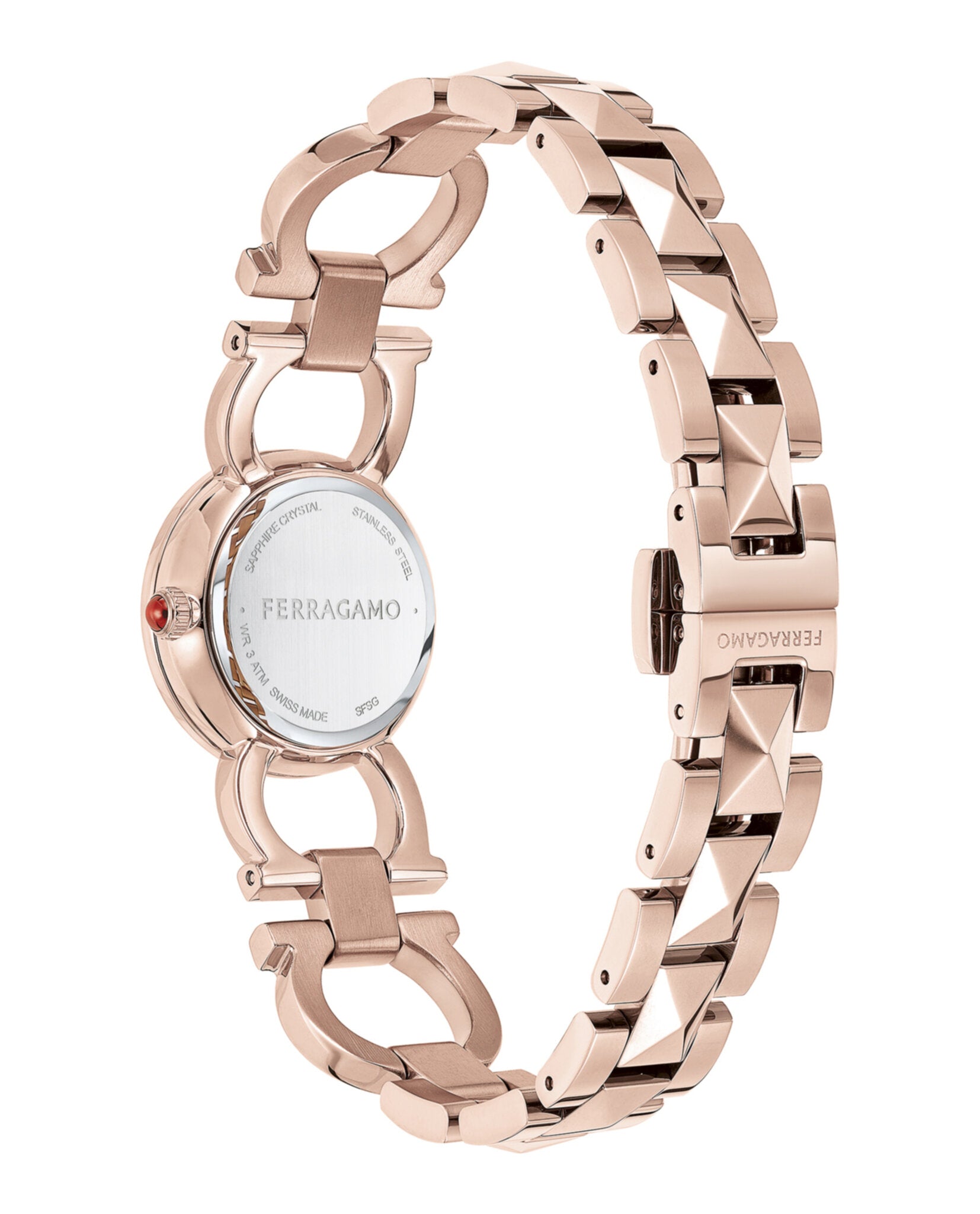 Ferragamo Womens Rose Gold 25mm Bracelet Fashion Watch
