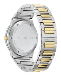 Ferragamo Mens Two Tone 41mm Bracelet Fashion Watch