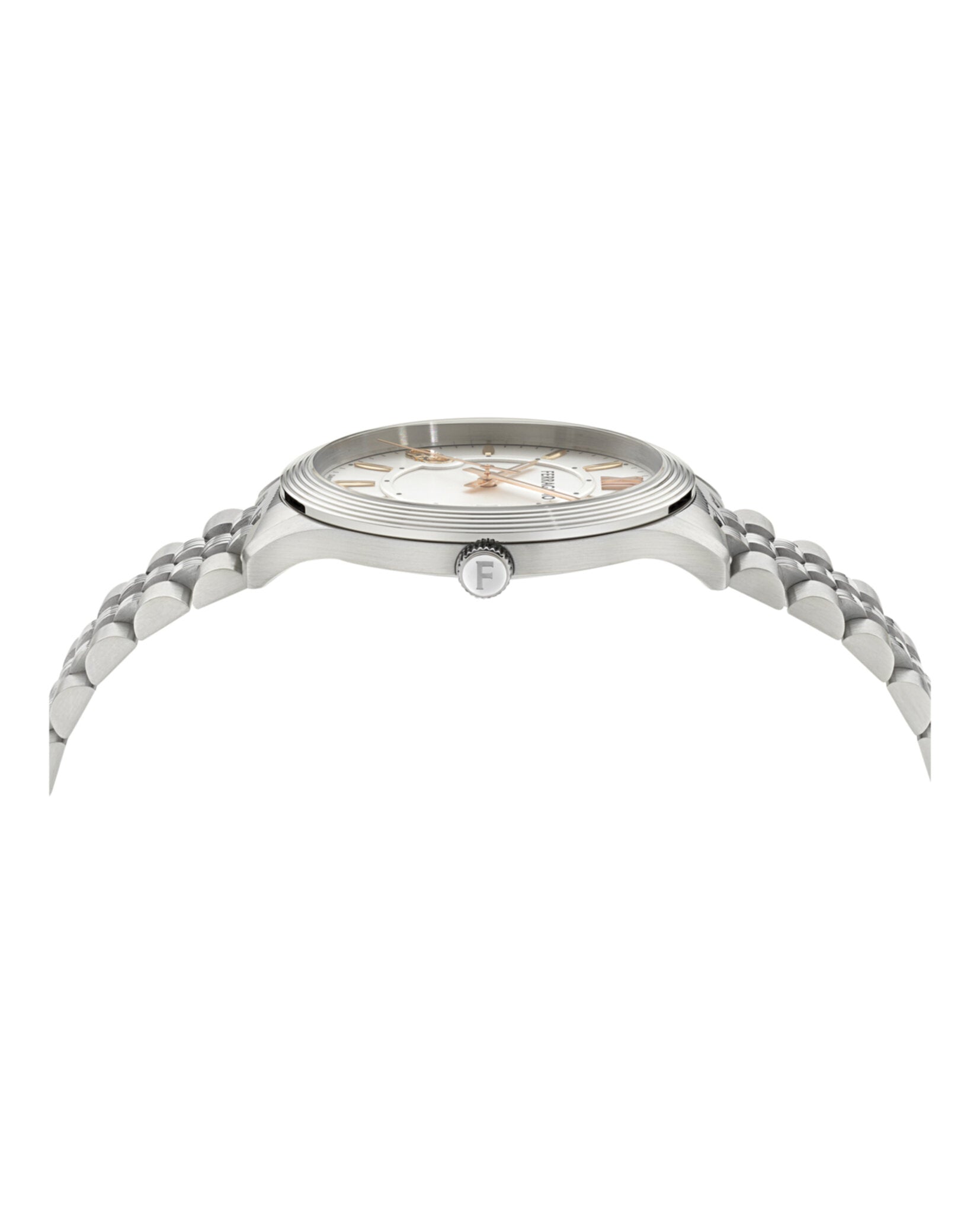 Ferragamo Mens Stainless Steel 40mm Bracelet Fashion Watch
