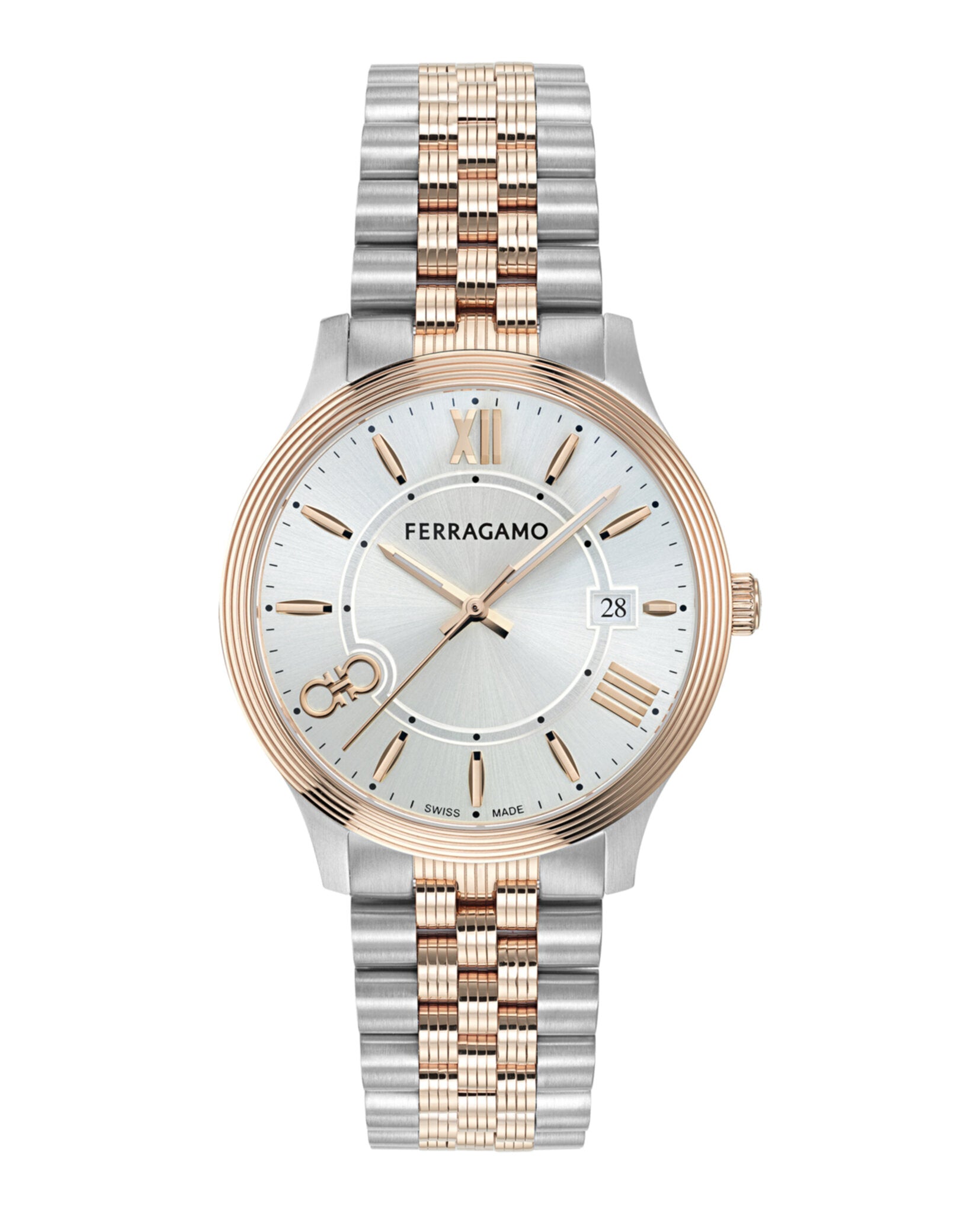 Ferragamo Ferragamo Mens  Two Tone 40mm Bracelet Fashion Watch