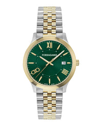 Ferragamo Ferragamo Mens  Two Tone 40mm Bracelet Fashion Watch
