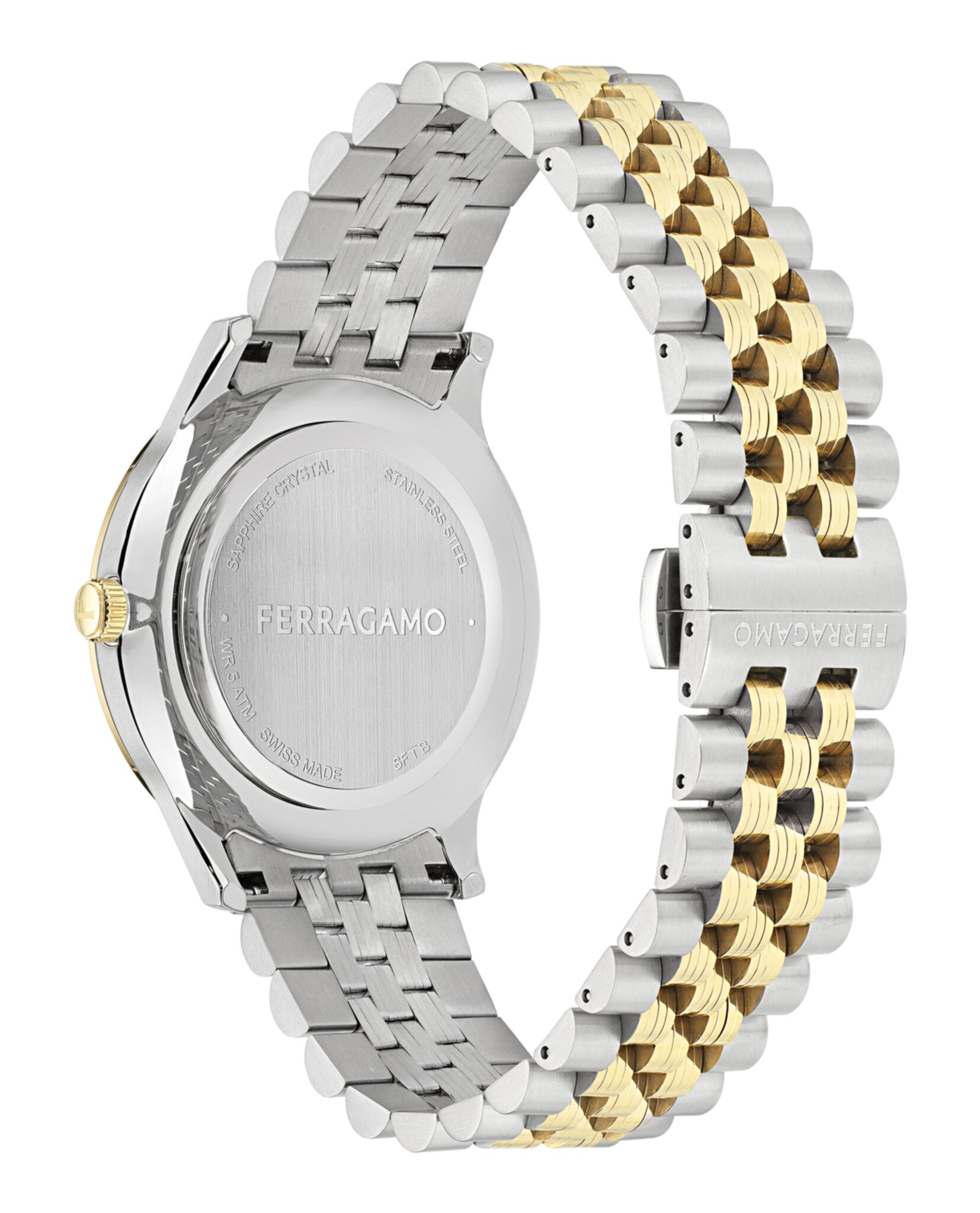 Ferragamo Ferragamo Mens  Two Tone 40mm Bracelet Fashion Watch
