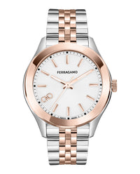 Ferragamo Ferragamo Womens  Two Tone 38mm Bracelet Fashion Watch