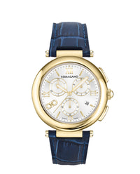 Ferragamo Womens Ferragamo Legacy Gold 40mm Strap Fashion Watch Gold
