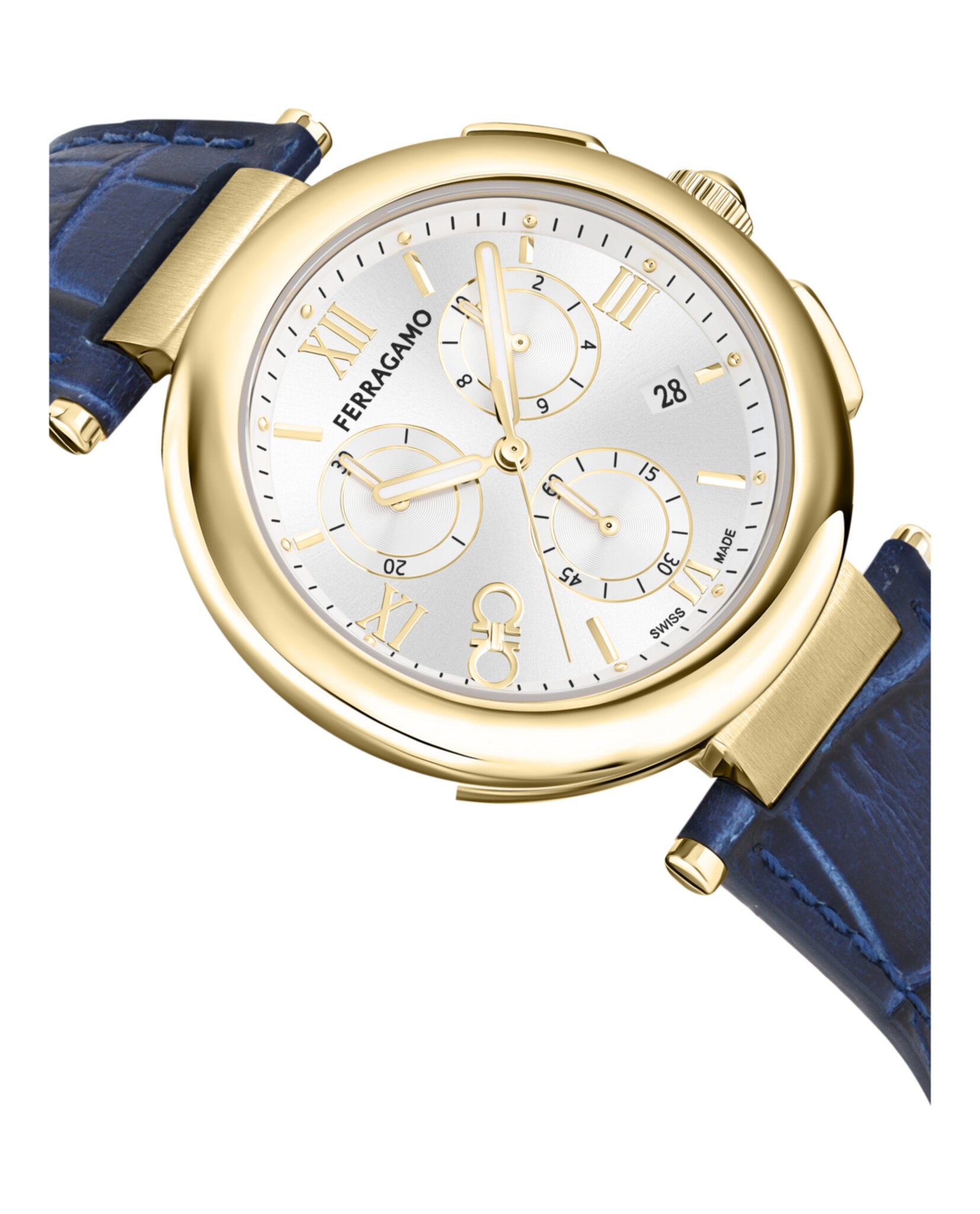 Ferragamo Womens Ferragamo Legacy Gold 40mm Strap Fashion Watch