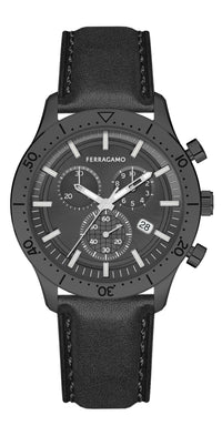 Ferragamo Mens Ferragamo Master Chrono 43mm Strap Fashion Watch