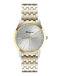 Ferragamo Ferragamo Womens Ferragamo Slim Two Tone 35mm Bracelet Fashion Watch