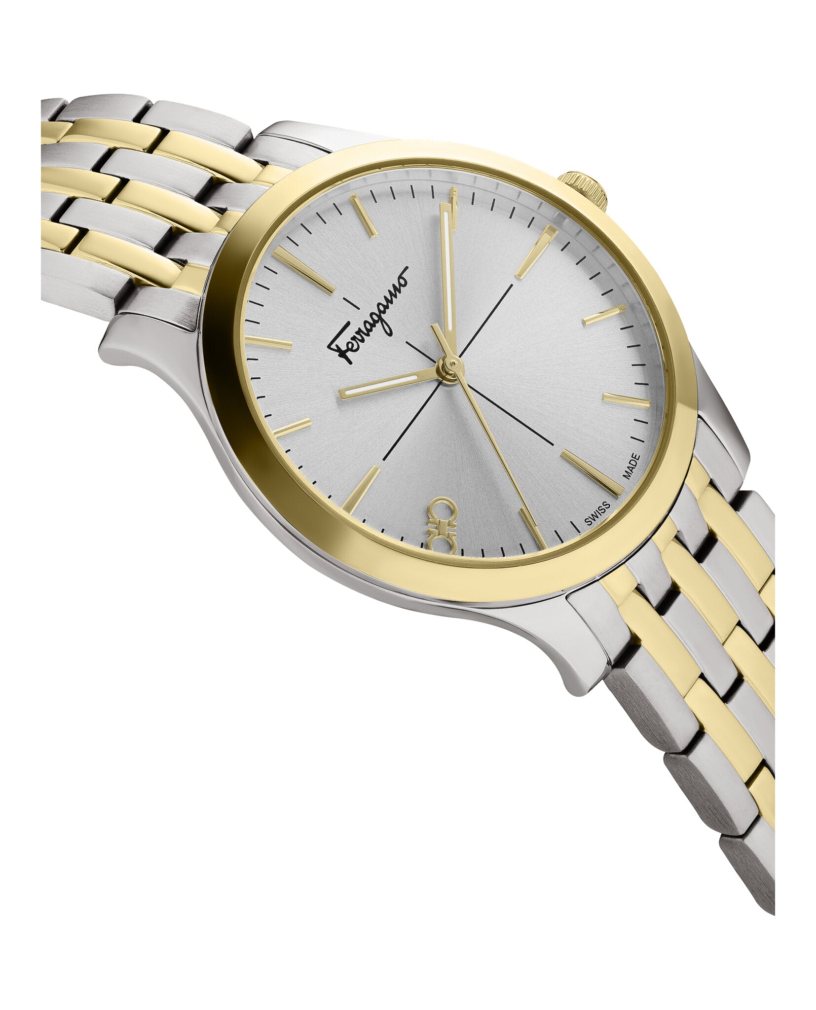 Ferragamo Ferragamo Womens Ferragamo Slim Two Tone 35mm Bracelet Fashion Watch