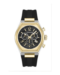Ferragamo Mens Ferragamo Tonneu Chrono 42mm Strap Fashion Watch