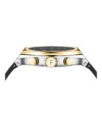 Ferragamo Mens Ferragamo Tonneu Chrono 42mm Strap Fashion Watch