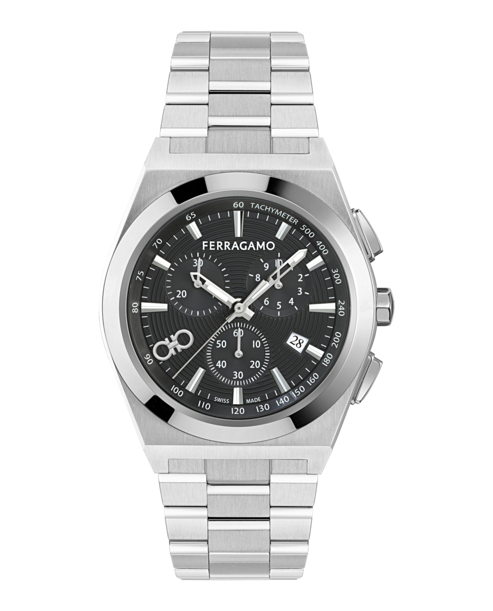 Ferragamo Mens Vega 42mm Strap Fashion Watch