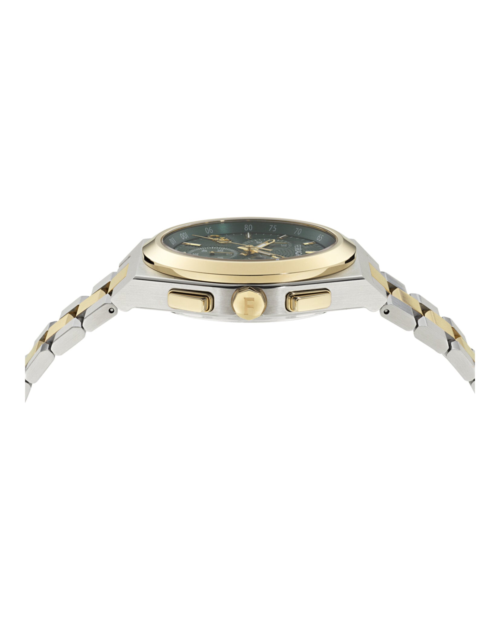 Ferragamo Ferragamo Mens  Two Tone 42mm Bracelet Fashion Watch