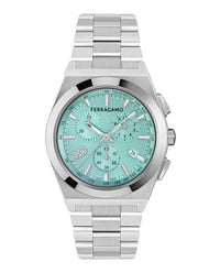 Ferragamo Mens Stainless Steel 42mm Bracelet Fashion Watch