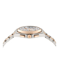Ferragamo Mens Two Tone 42mm Bracelet Fashion Watch