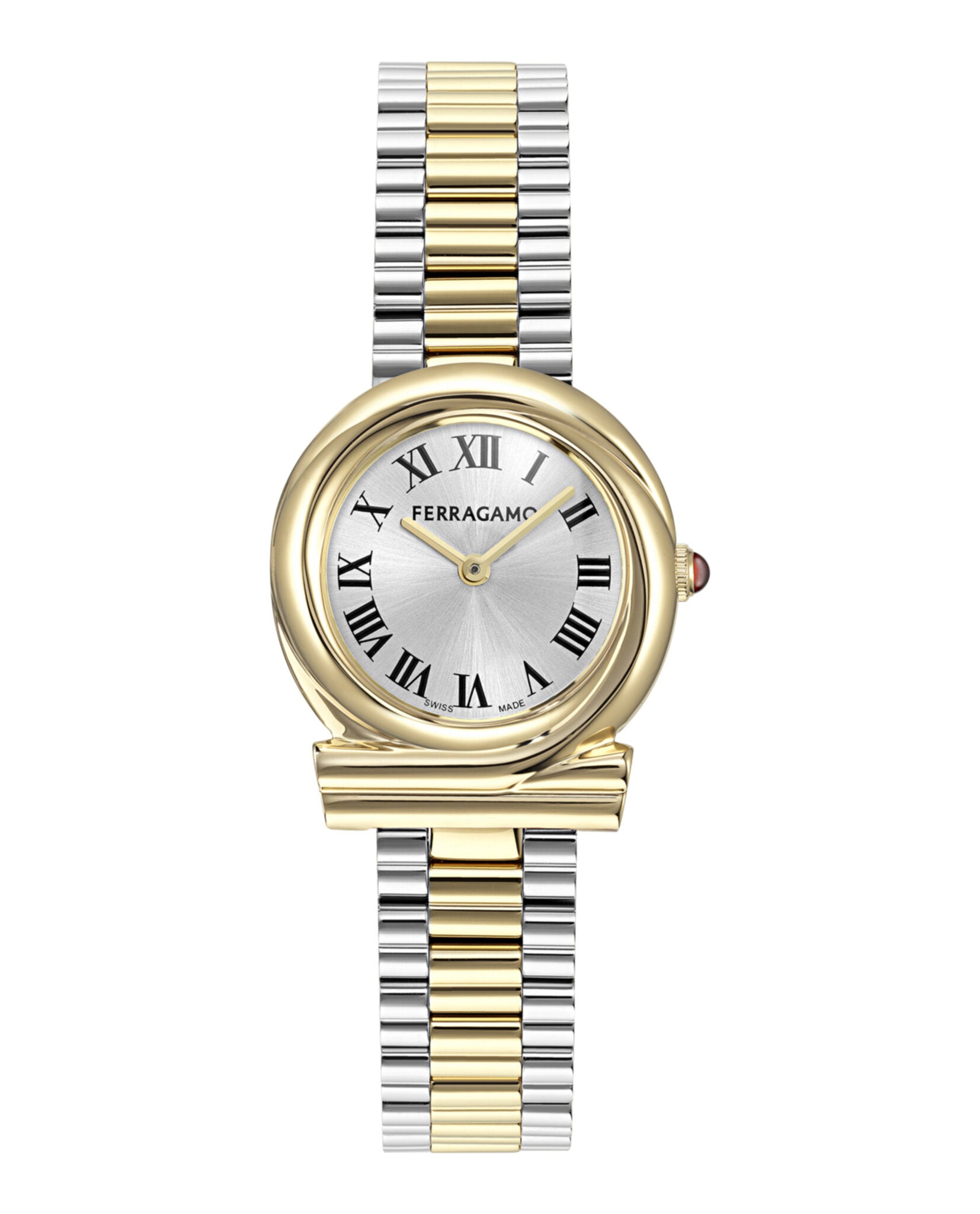 Ferragamo Ferragamo Womens  Two Tone 28mm Bracelet Fashion Watch